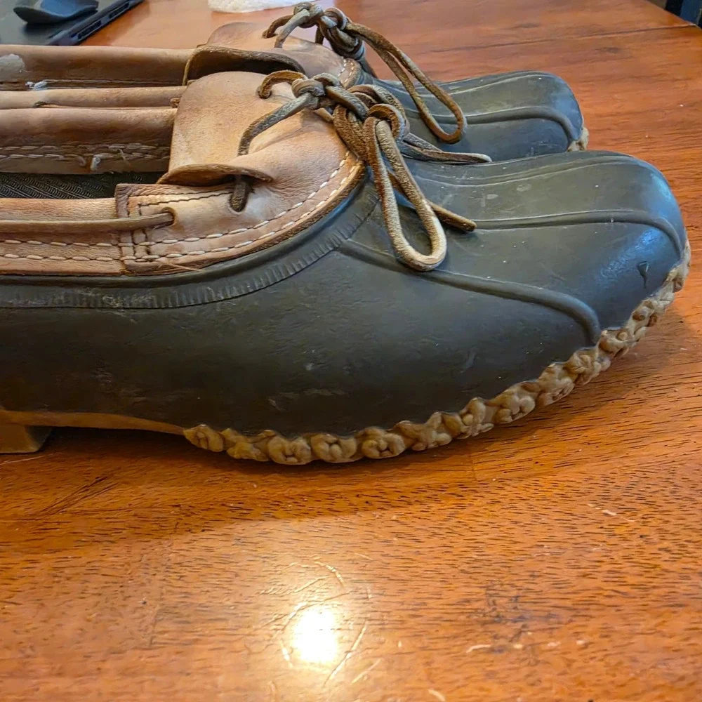 Vintage Bean Boots by LL Bean Rubber Duck Mens 12.5 to 13 Made in Maine USA